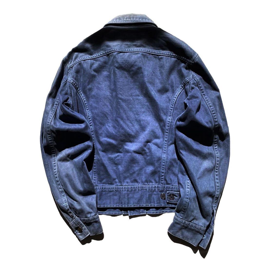 【70s】USA製 Lee モールスキン トラッカージャケット ネイビー