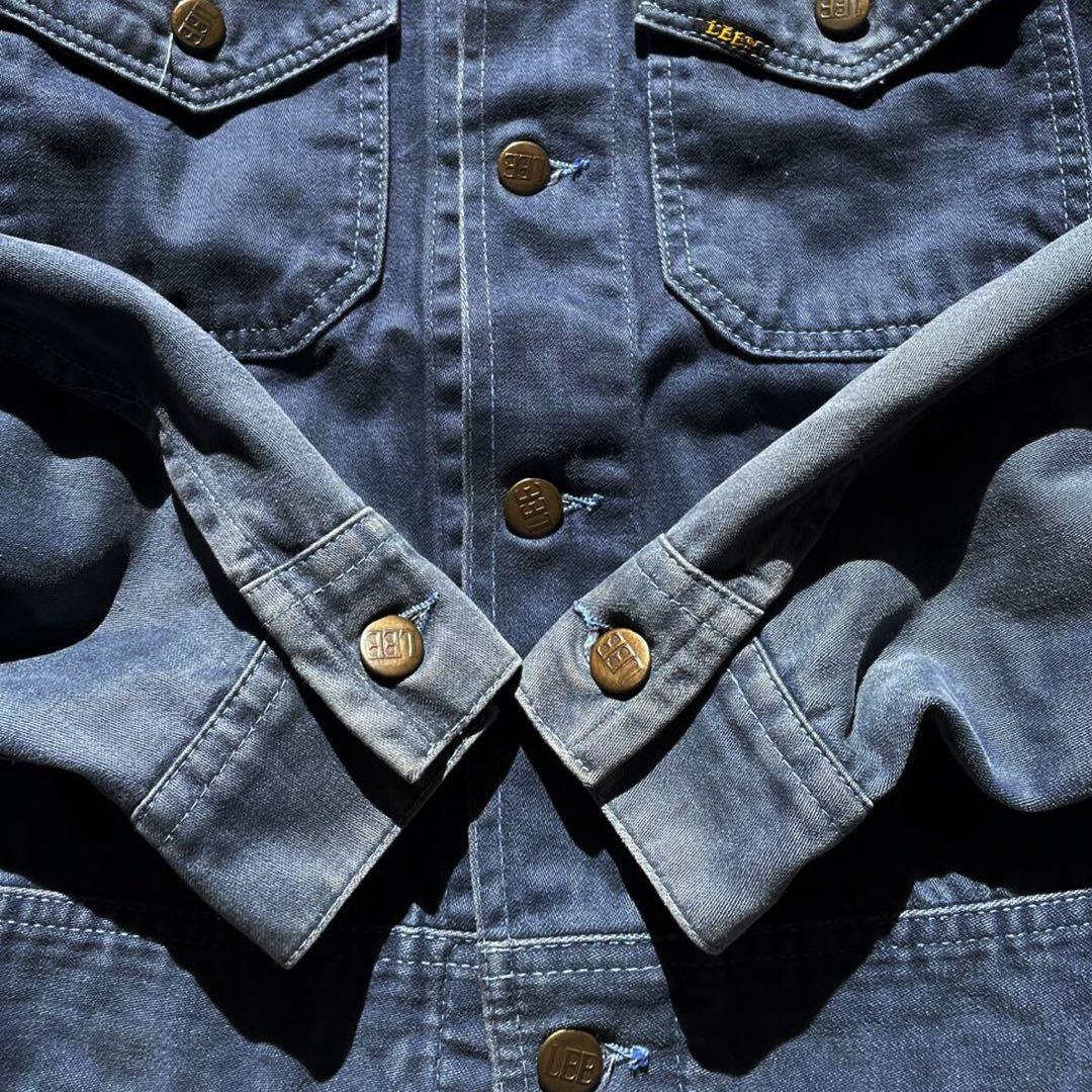 【70s】USA製 Lee モールスキン トラッカージャケット ネイビー