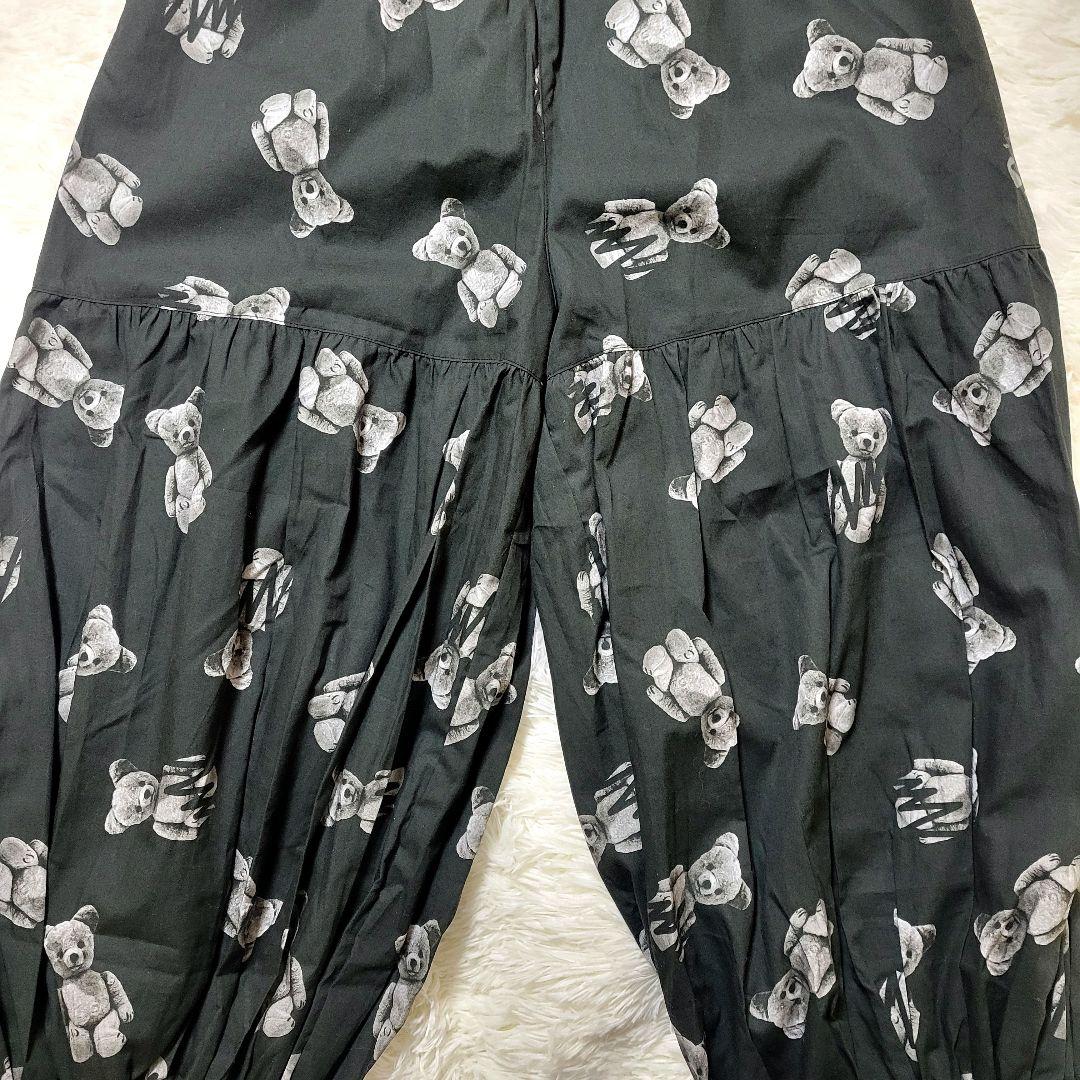 ♡大人F2♡frankygrow♡クマ ギャザー フリル パンツ ブラック