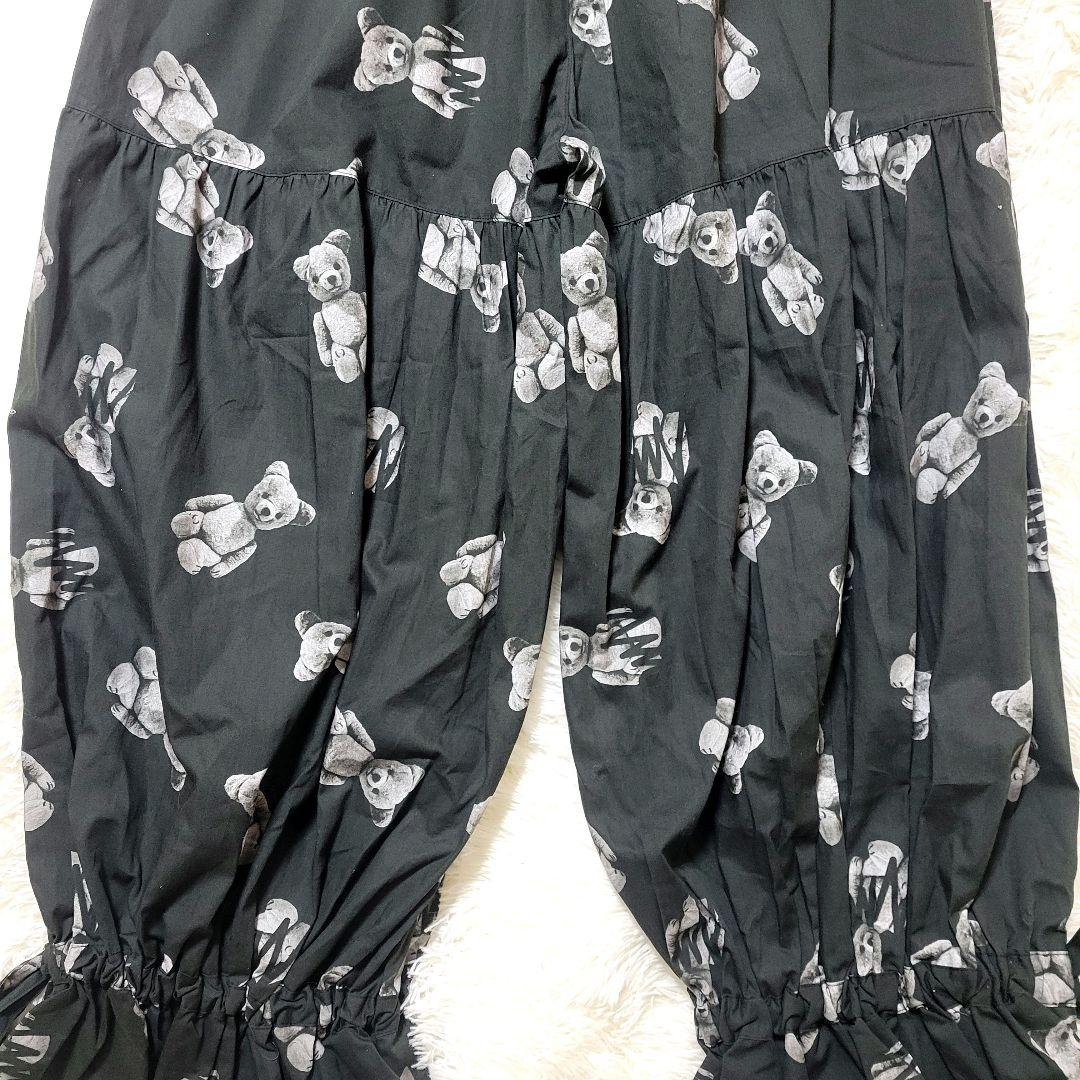 ♡大人F2♡frankygrow♡クマ ギャザー フリル パンツ ブラック