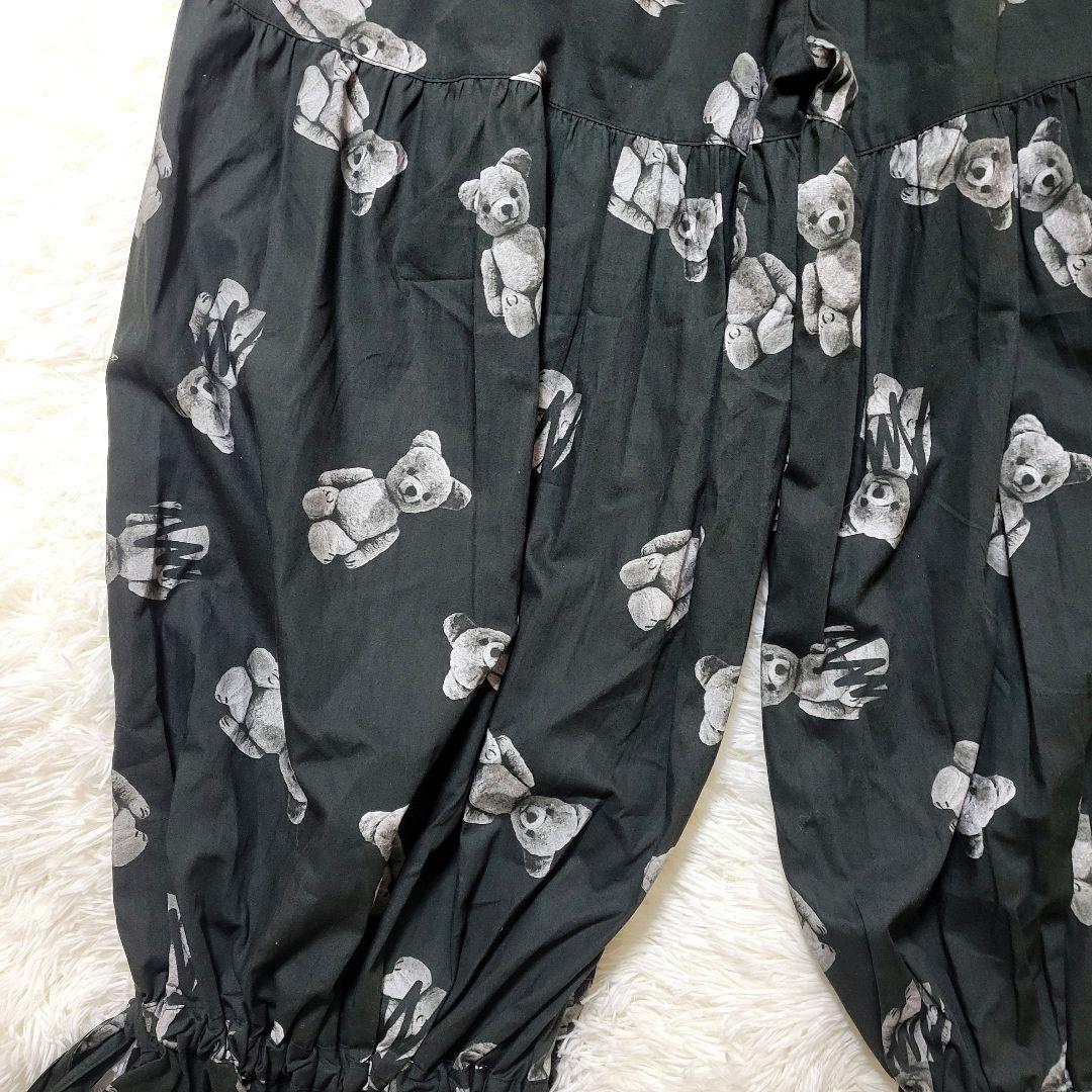 ♡大人F2♡frankygrow♡クマ ギャザー フリル パンツ ブラック