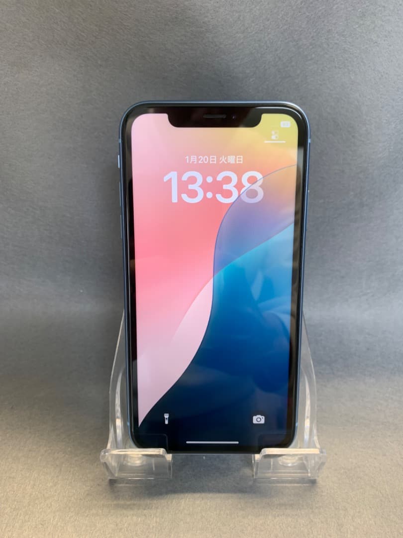 超美品 国内版 SIMフリー iPhoneXR 128GB ブルー色