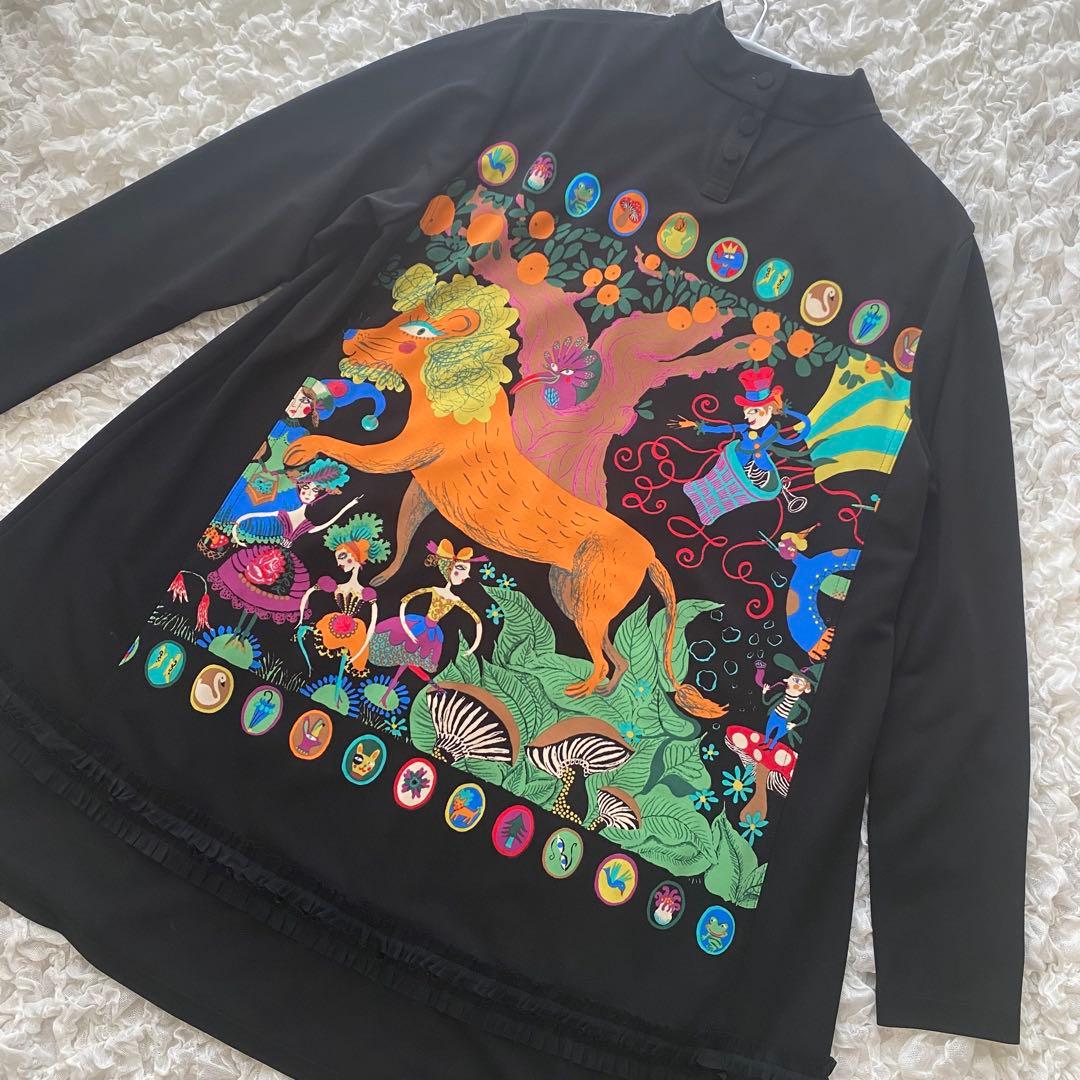 トクコプルミエヴォル　オズの魔法使い　チュニック　フリル　黒　ブラック　M