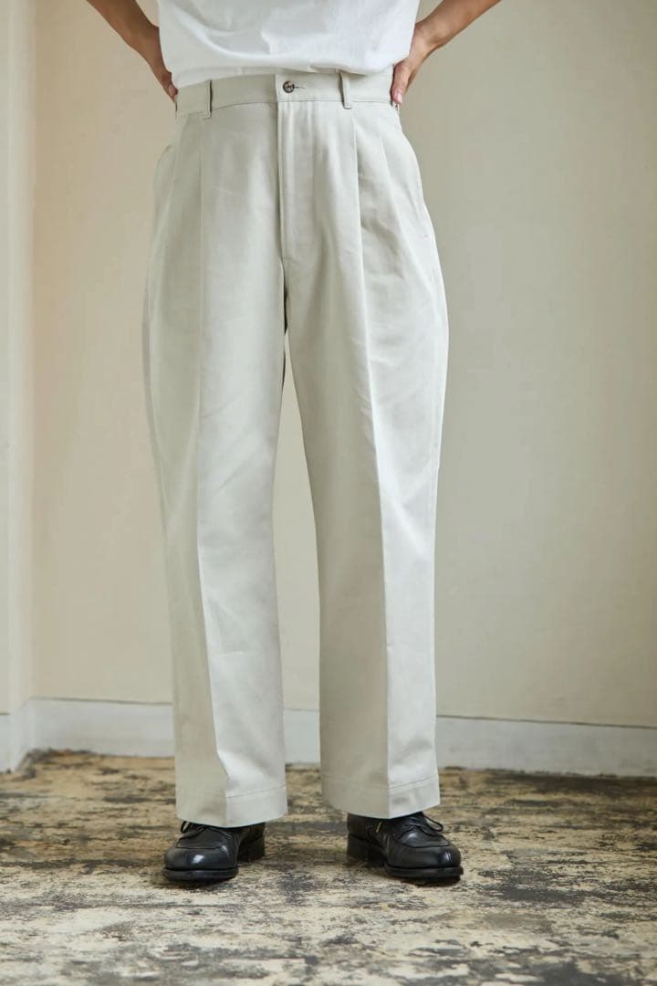 【schuray】Combed Cotton Chino Trousers