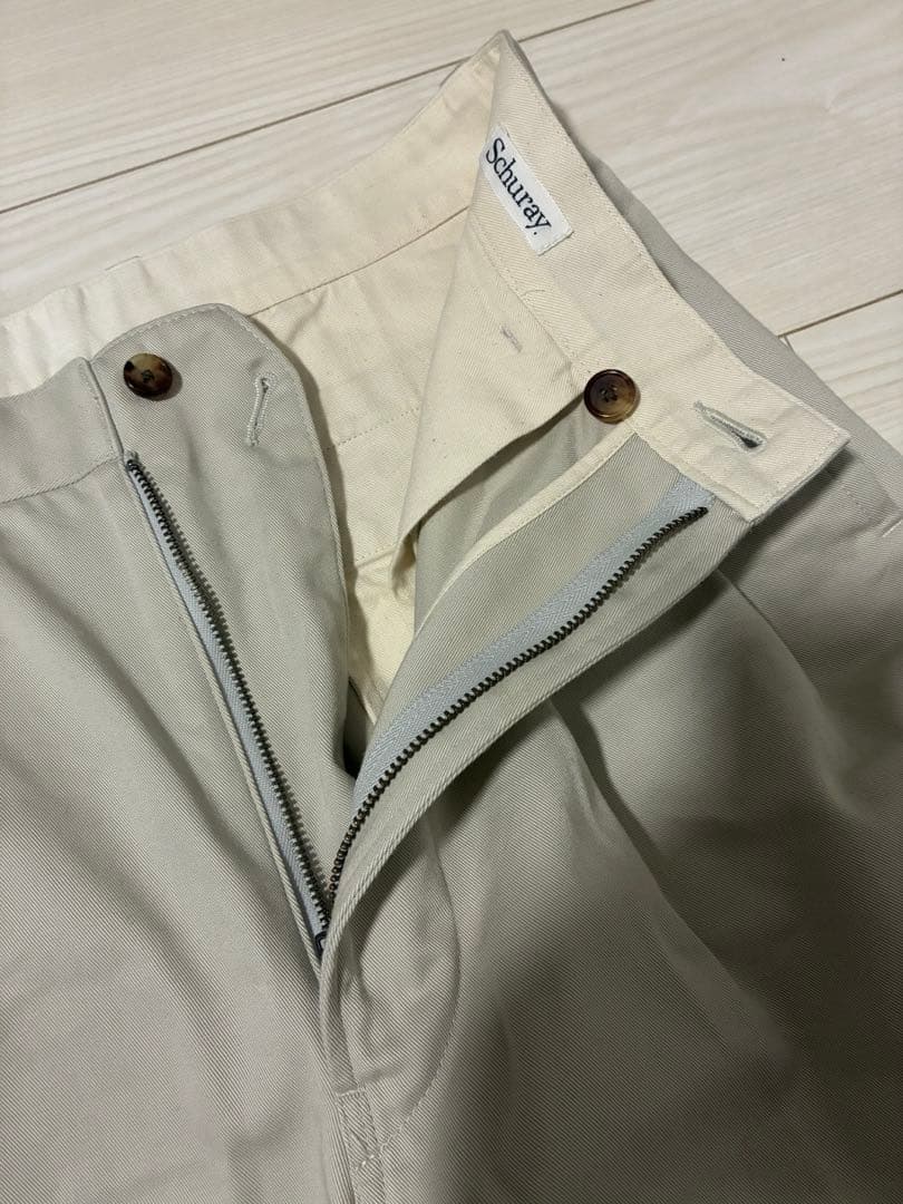 【schuray】Combed Cotton Chino Trousers