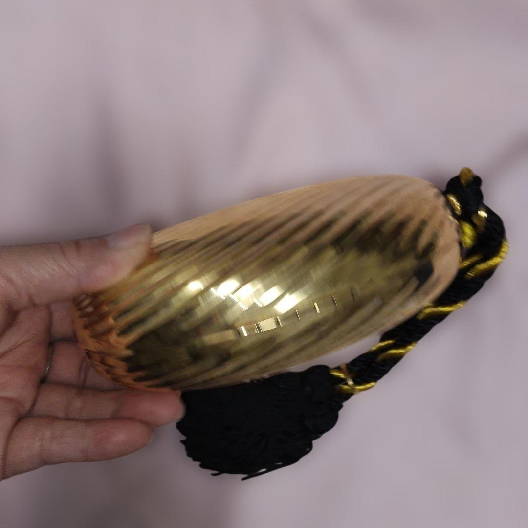 80'sビンテージ！タッセル付き ゴールド スワール クラッチバッグ パーティー