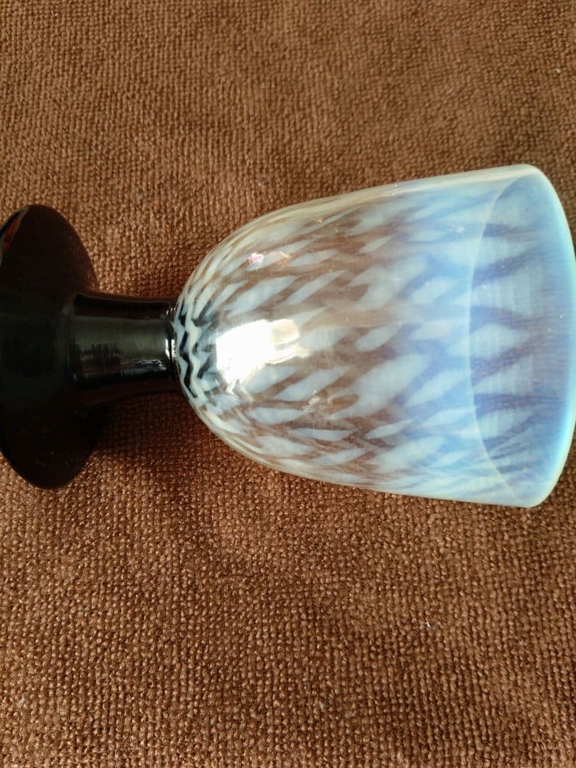 ###和ガラス氷コップ大正昭和レトロモダン美品1点物###