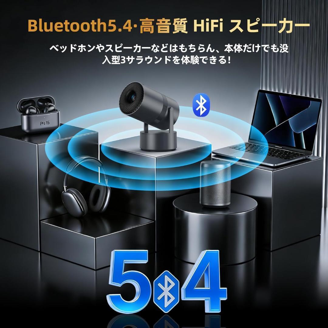 プロジェクター 家庭用 バッテリー内蔵・Android TV搭載 小型 新品