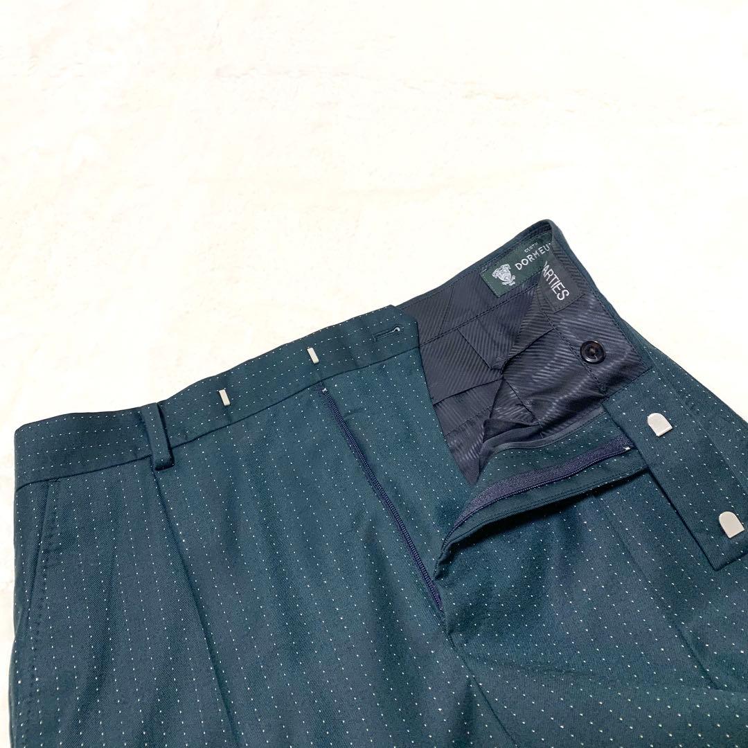 WACKO MARIA DORMEUIL別注 ラメ スラックス パンツ 濃緑 S