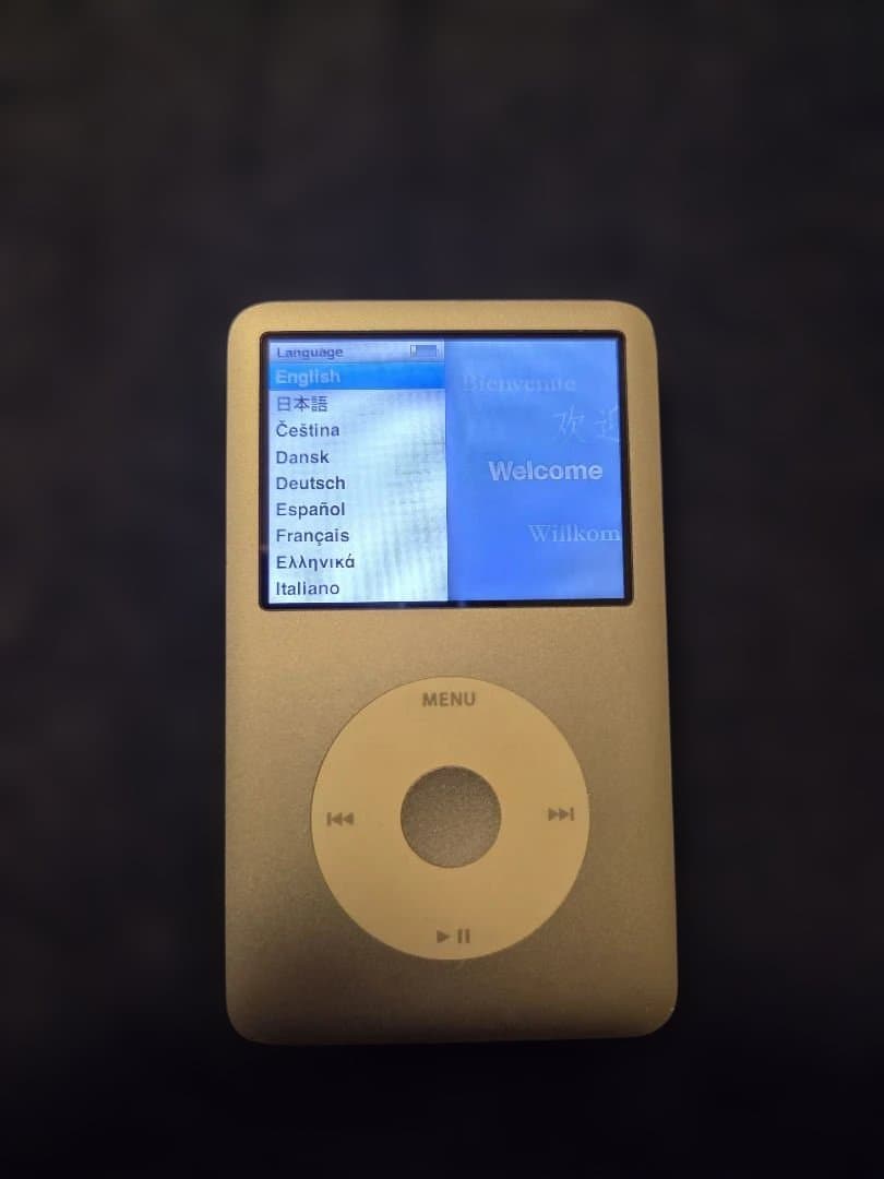 iPod Classic 160GB 音声のみ動作未確認 非純正ケーブル付