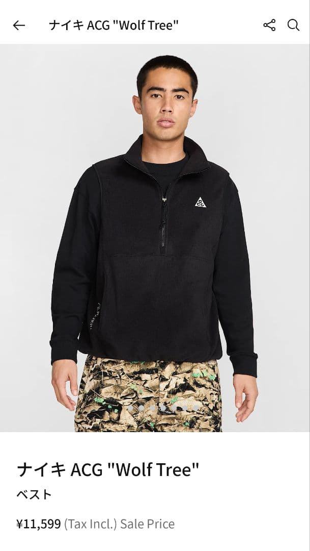 ナイキ ACG \"Wolf Tree\" POLARTEC ベスト