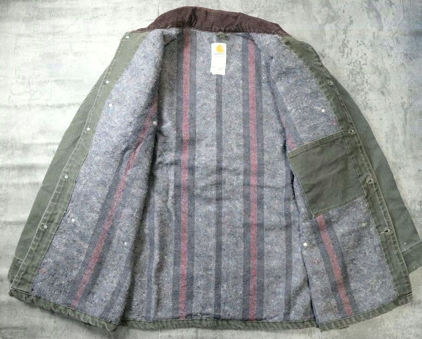 神フェード　90s USA製　carhartt ミシガンチョアコート　モス　XL