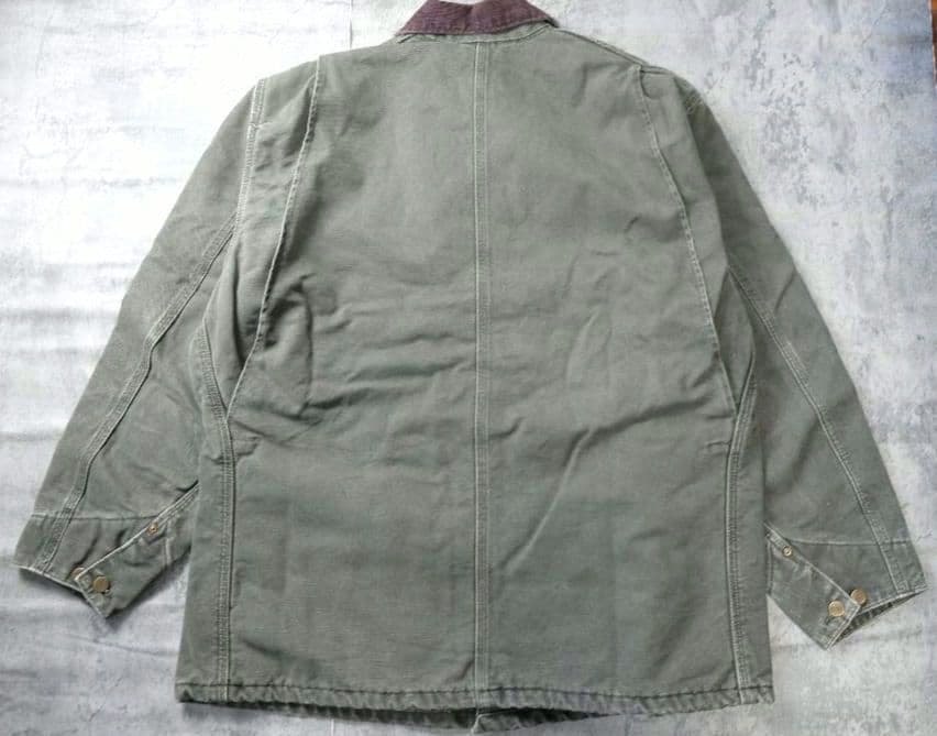 神フェード　90s USA製　carhartt ミシガンチョアコート　モス　XL