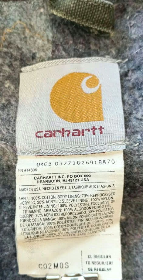 神フェード　90s USA製　carhartt ミシガンチョアコート　モス　XL