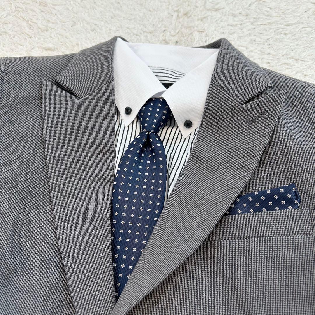 ヒロミチナカノ　キッズフォーマルスーツ　男の子　グレー　長ズボン　165