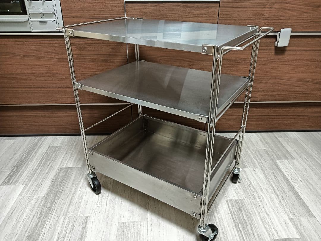 無印良品　ステンレス　ユニットシェルフワゴン　セット