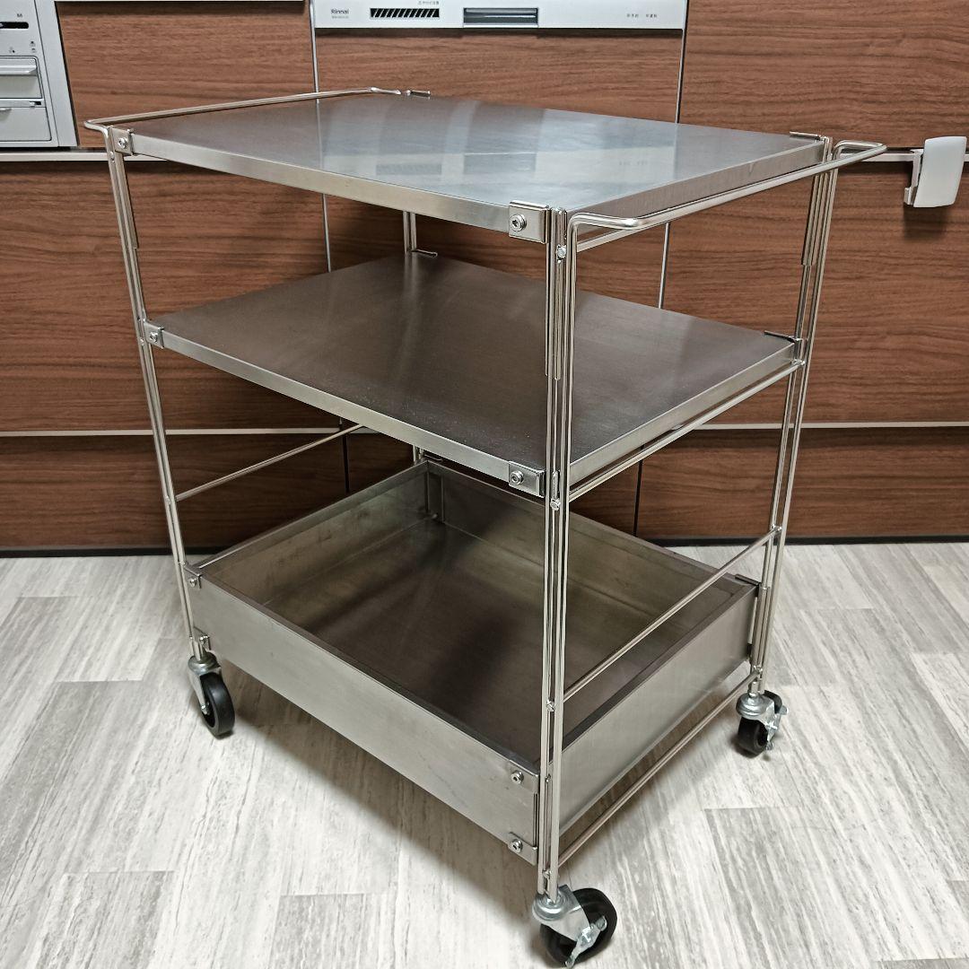 無印良品　ステンレス　ユニットシェルフワゴン　セット