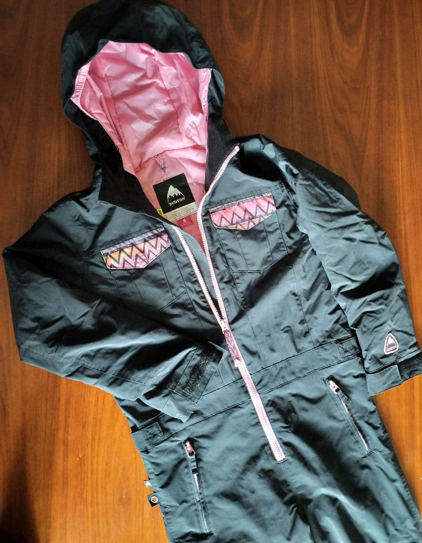 【BURTON スノーボードウェア キッズSサイズ130 黒/ピンク】