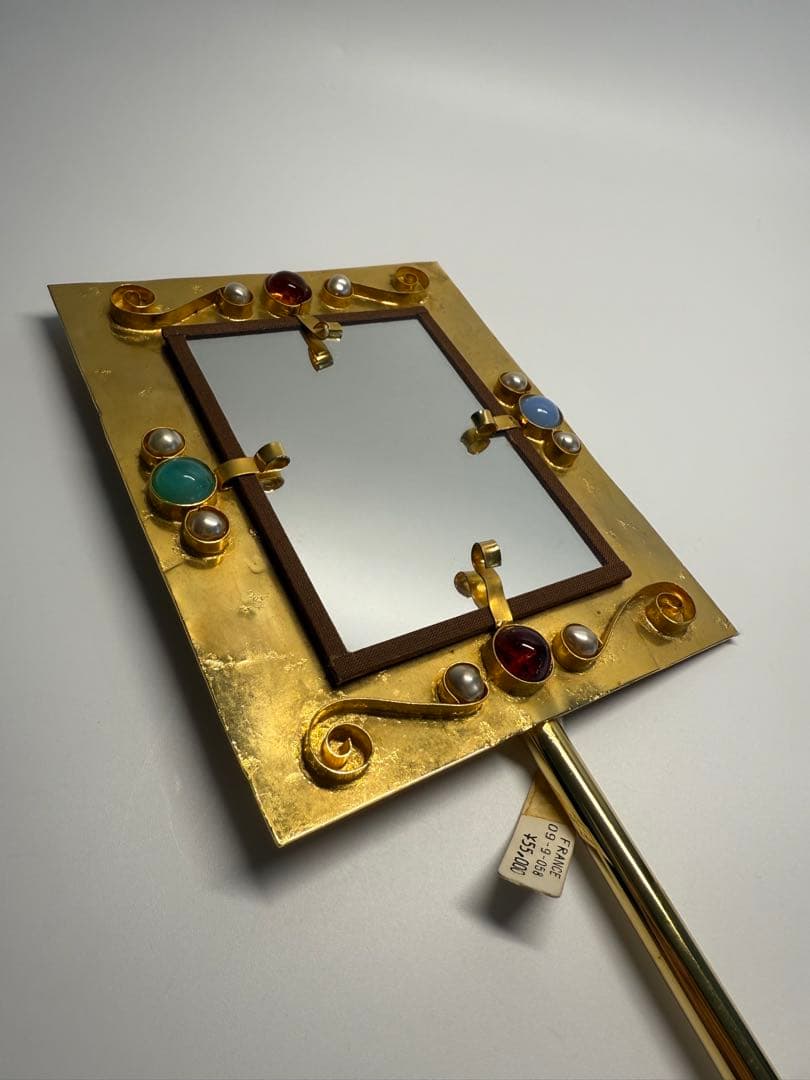 フランスヴィンテージ　PHILIPPE FERRANDIS 装飾ハンドミラー