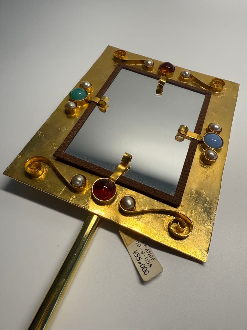 フランスヴィンテージ　PHILIPPE FERRANDIS 装飾ハンドミラー