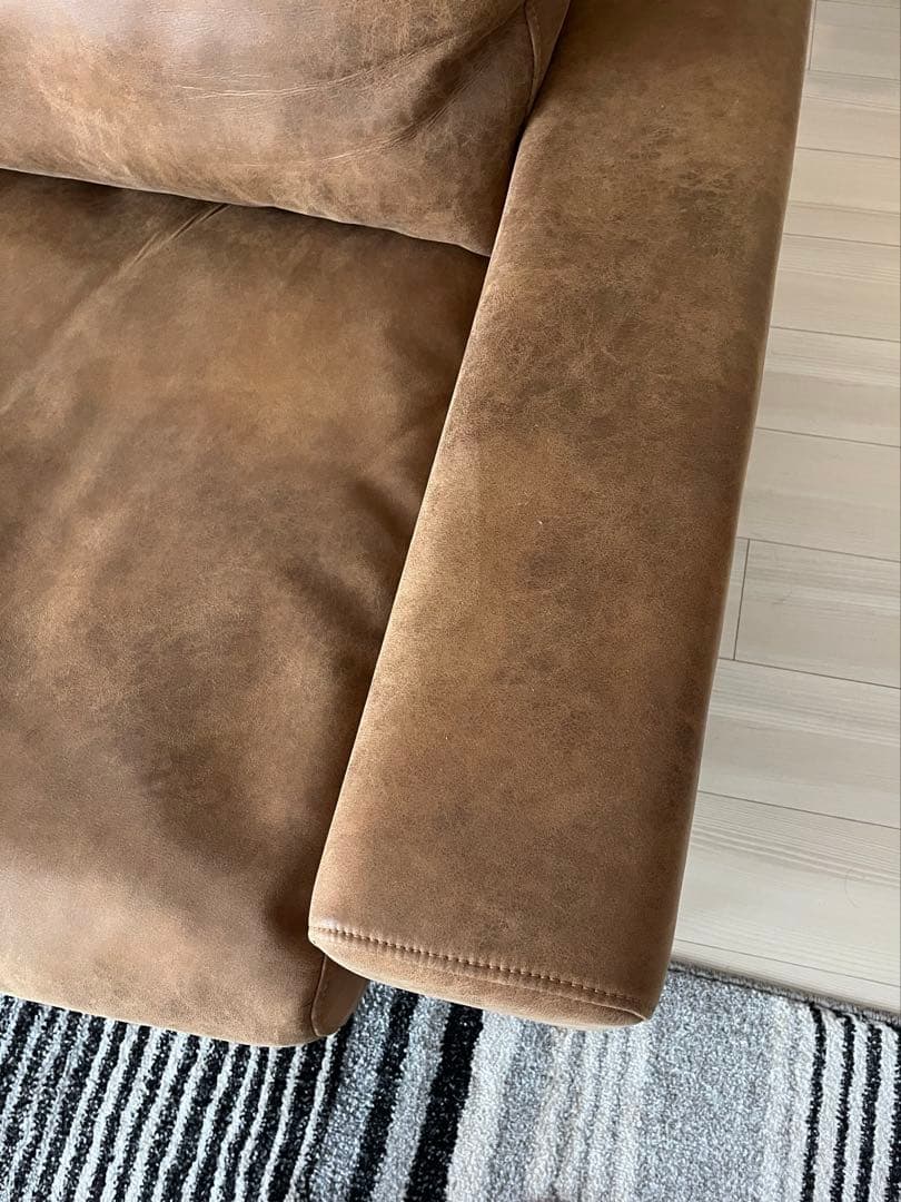 クラッシュゲート　プルート3人掛けソファ　スーパーレザーテックス