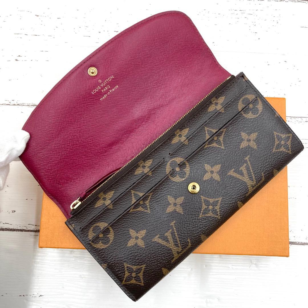 ルイヴィトン モノグラム ポルトフォイユ エミリー フューシャ 箱付
