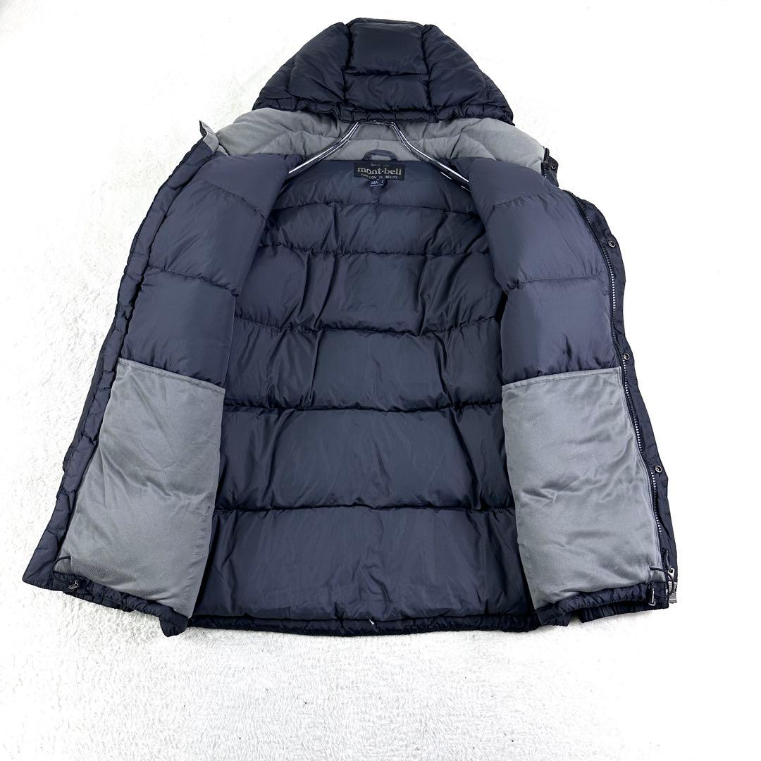 【美品】モンベル ベーシックダウンジャケット ブラック 黒 M ドローコード有