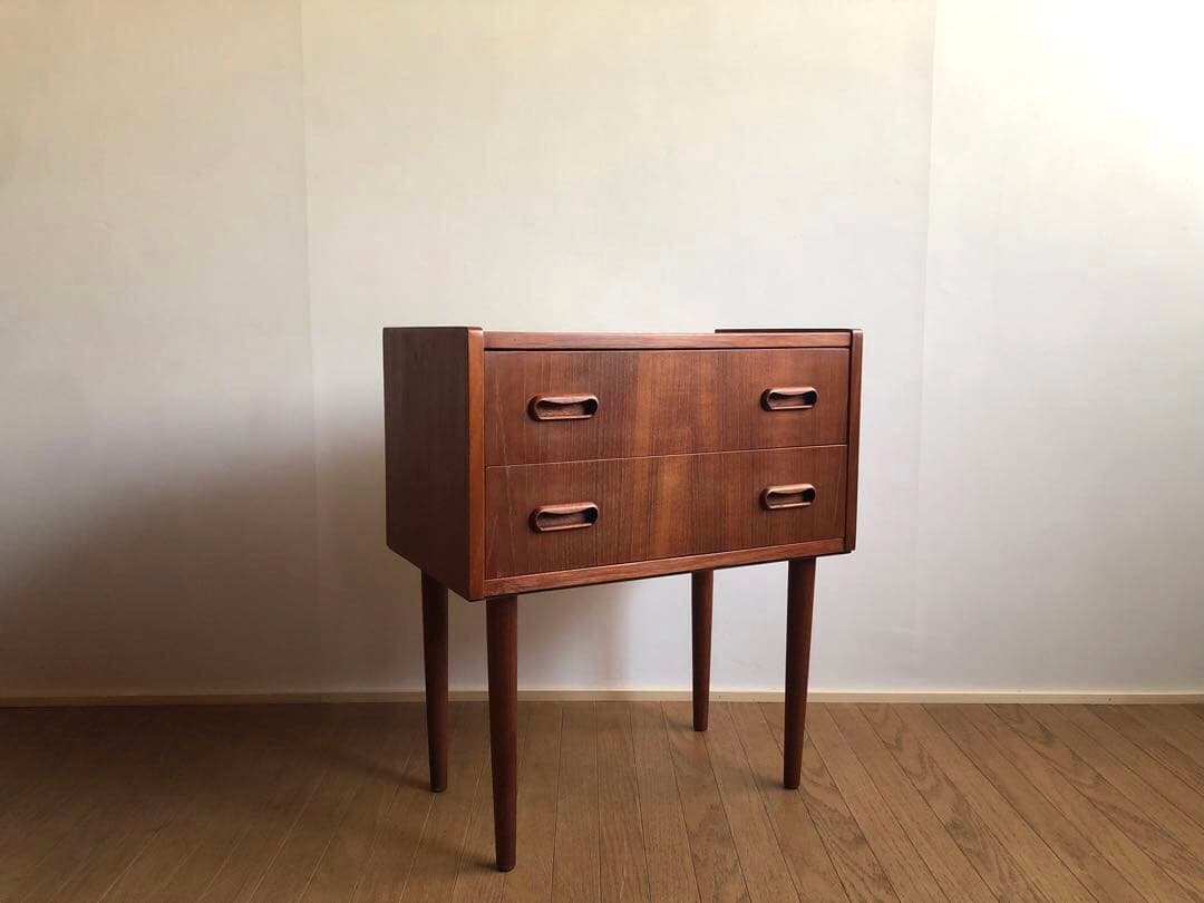 北欧デンマーク ヴィンテージ チーク材 チェスト 2段 ウェグナー モーエンセン