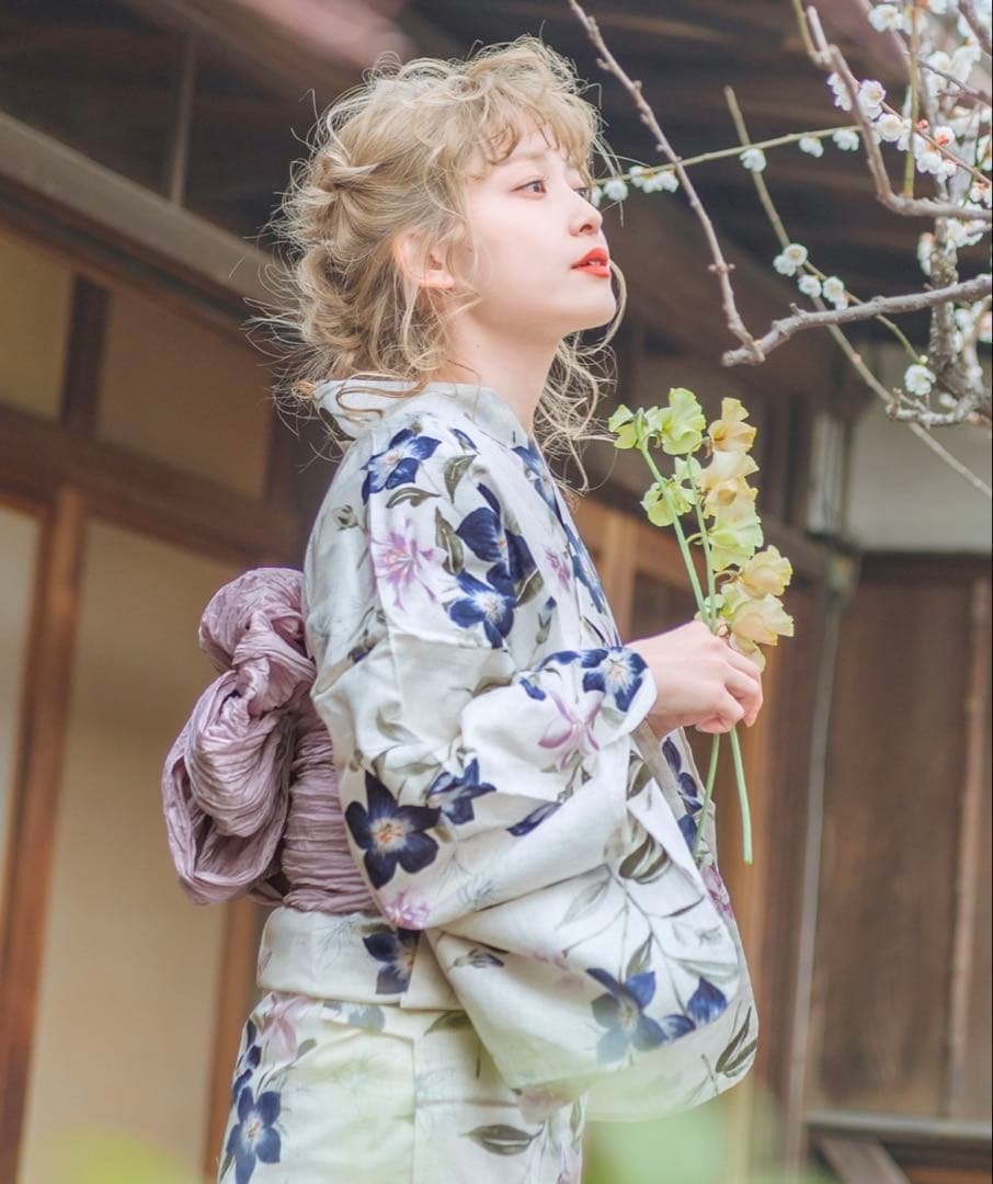 utatane 和歌山染工日本染め　京藤色の桔梗しらべ