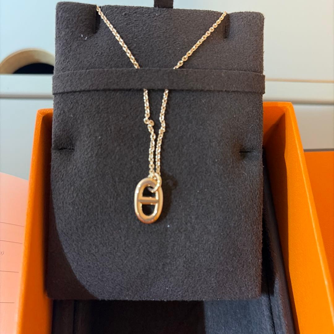 HERMES ローズゴールドファランドール ネックレス