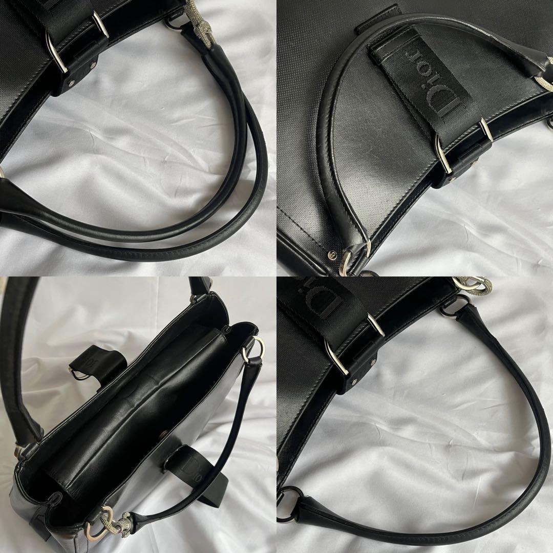 ✨極美品✨　Christian Dior ハードコア　ハンドバッグ　レザー　黒