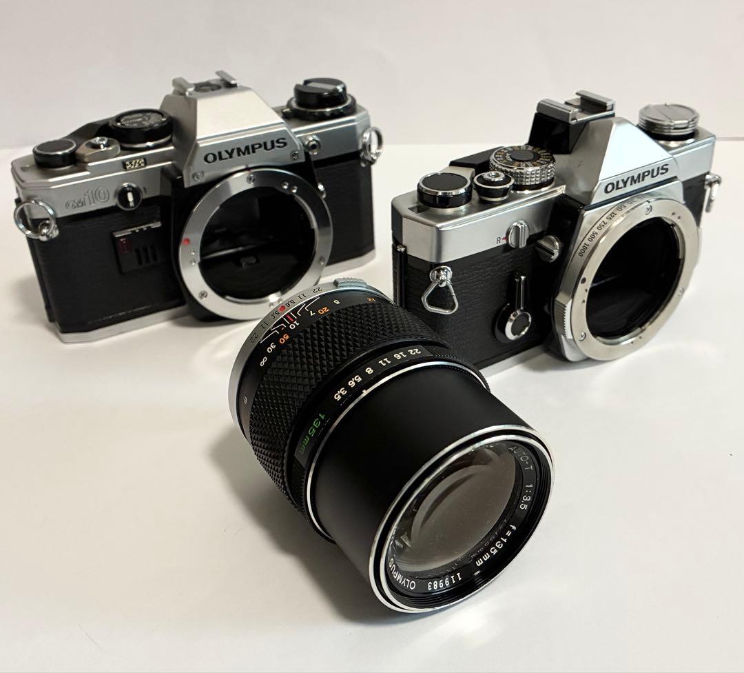オリンパス　OM-1、OM-10、 レンズ135mm f3.5 ズイコー　セット