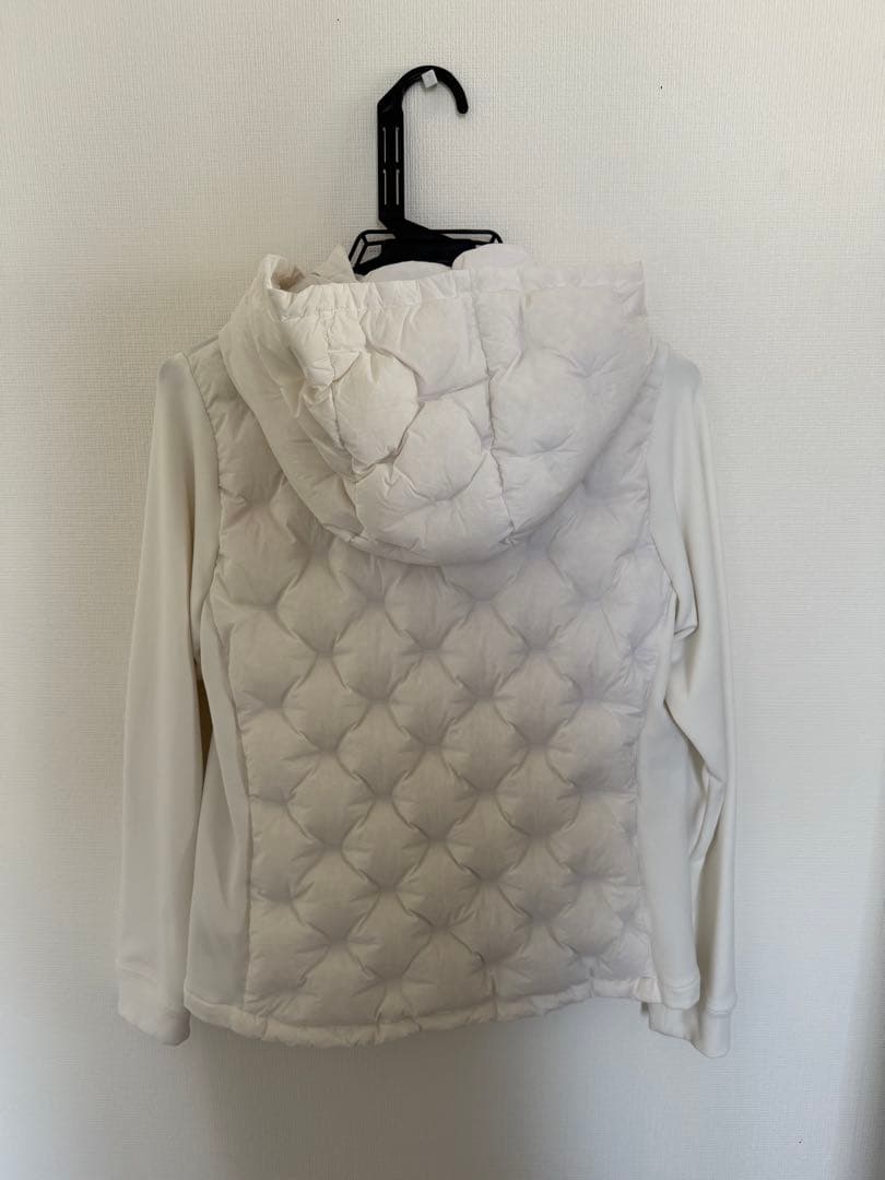 ジュンアンドロペ ナイロンストレッチダウンブルゾン ダウンジャケット 白