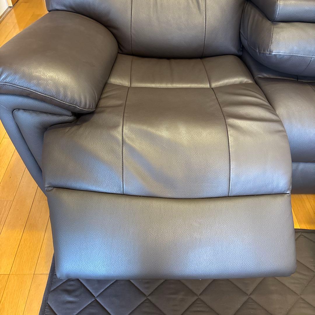 YES140001 ダークブラウン 3人掛け 電動リクライニングソファ