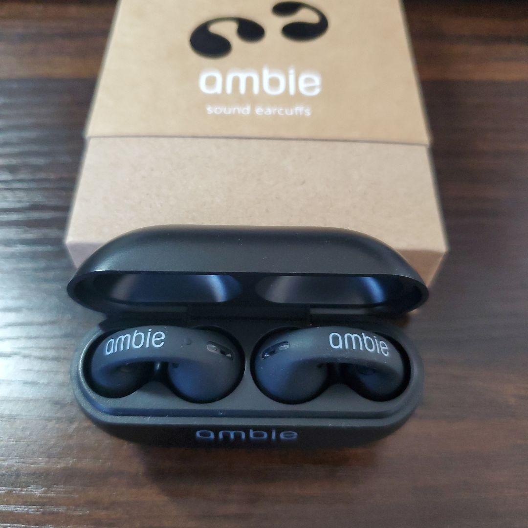 ambie ワイヤレスイヤホン ブラック