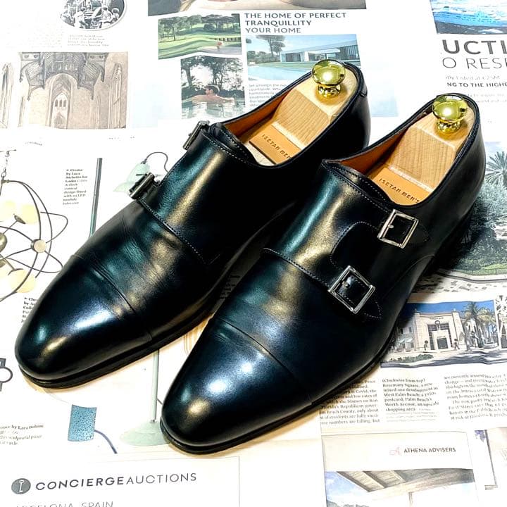 Santoni/サントーニ　サイズ6 1/2 革靴　シューキーパー&クリーム付