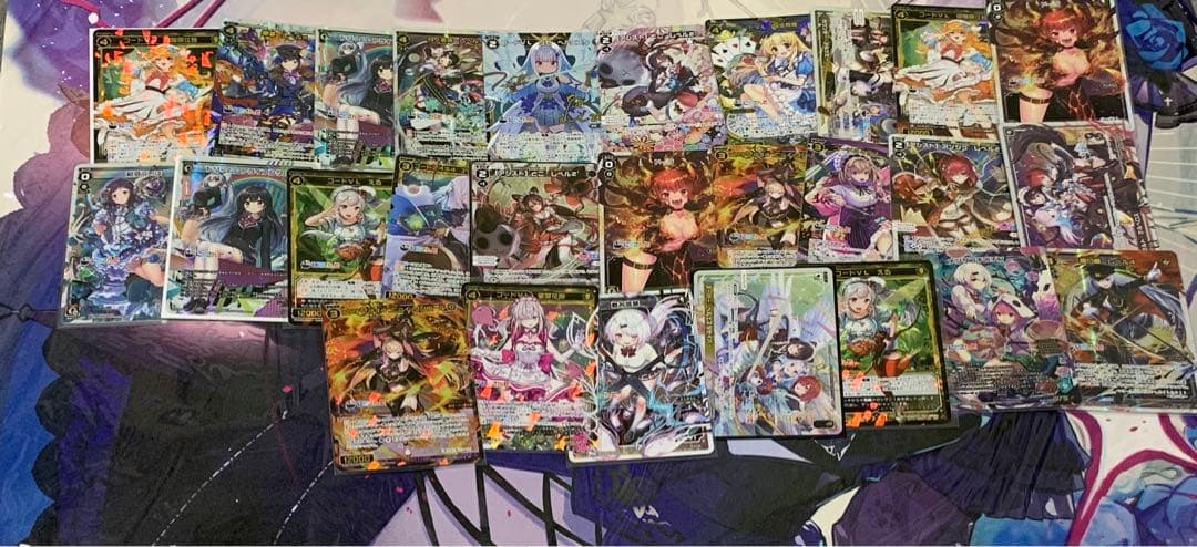 にじさんじ ウィクロス系まとめ売り、背景のプレイマットも