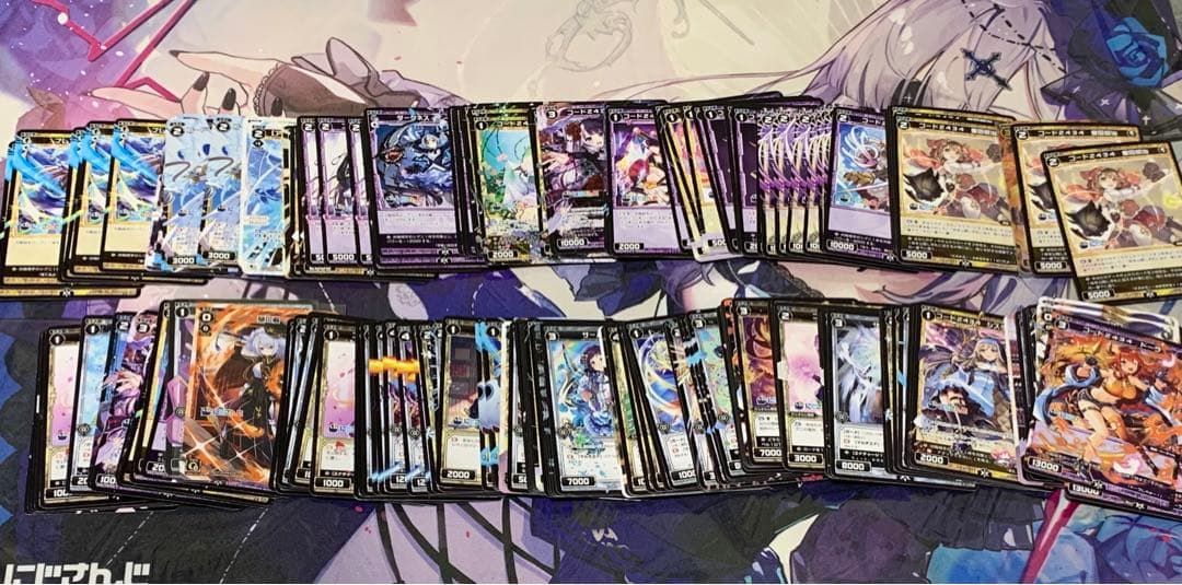 にじさんじ ウィクロス系まとめ売り、背景のプレイマットも