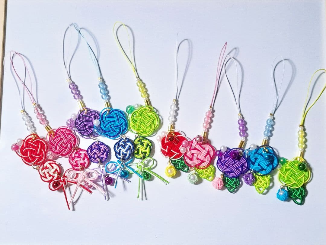 【pene】★鈴付き水引ストラップ　2種　各3セット