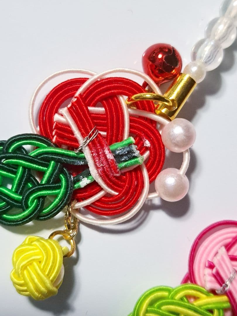 【pene】★鈴付き水引ストラップ　2種　各3セット