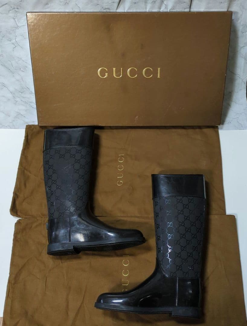 GUCCI ロングブーツ　長靴　レインブーツ