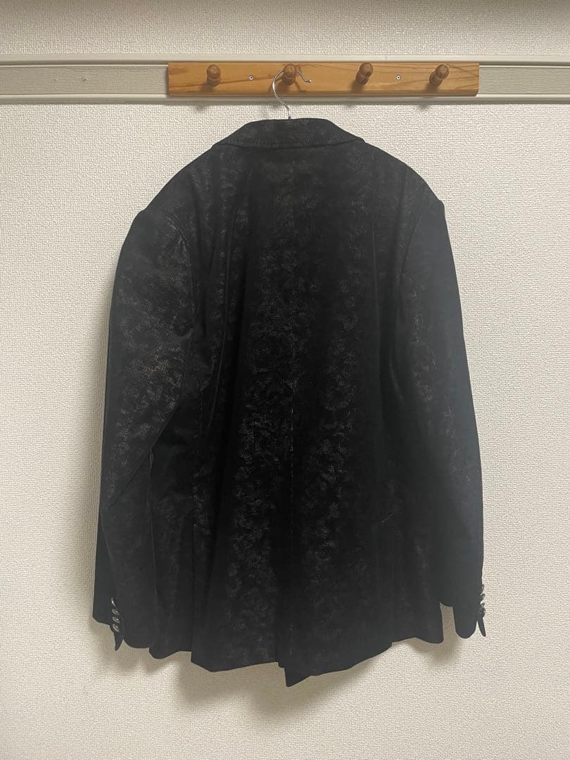 綾*様 ランバンコレクション テーラード ダブル 金ボタン 黒 ベロア