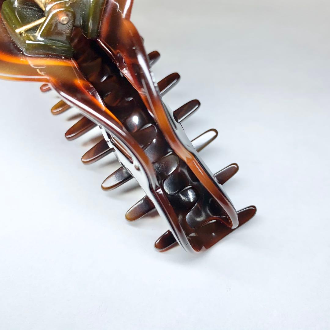 アレクサンドルドゥパリ ヘアクリップ シャンデリア Lサイズ ブラウン系