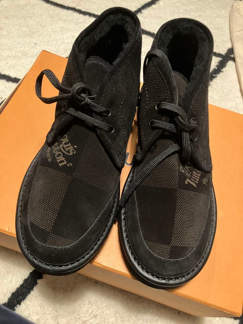 【新品未使用品✴️】Louis Vuitton ブラックダミエシューズ UK6