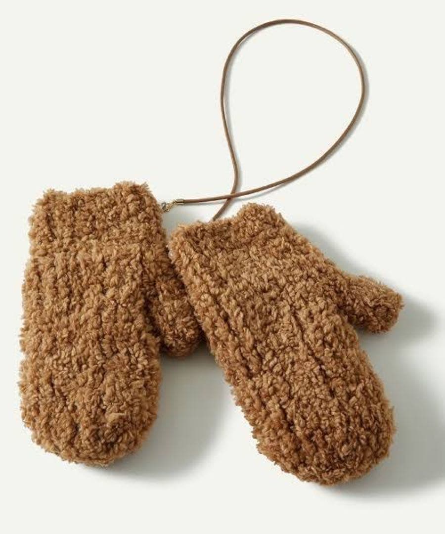 値下げ leinwande 手袋 紐付き ミトン アームカバー