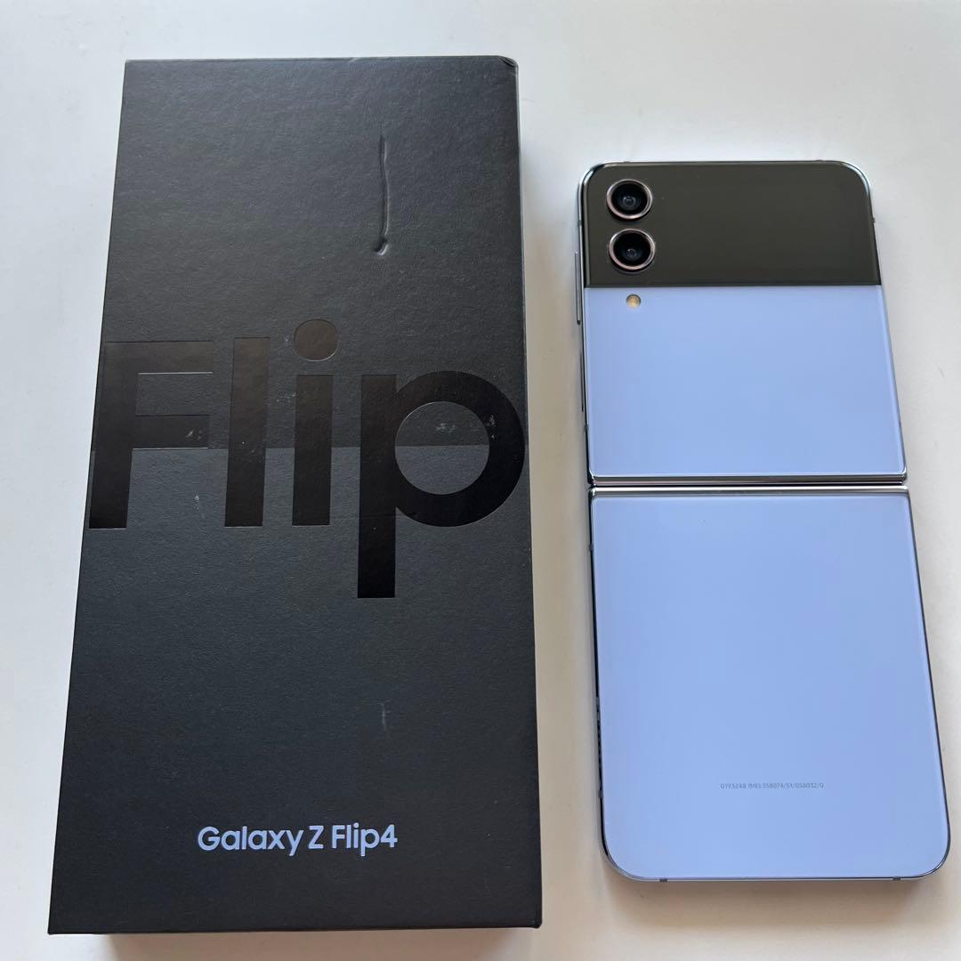【美品】256GBギャラクシーZ FLIP4 SIMフリーブルーカラー
