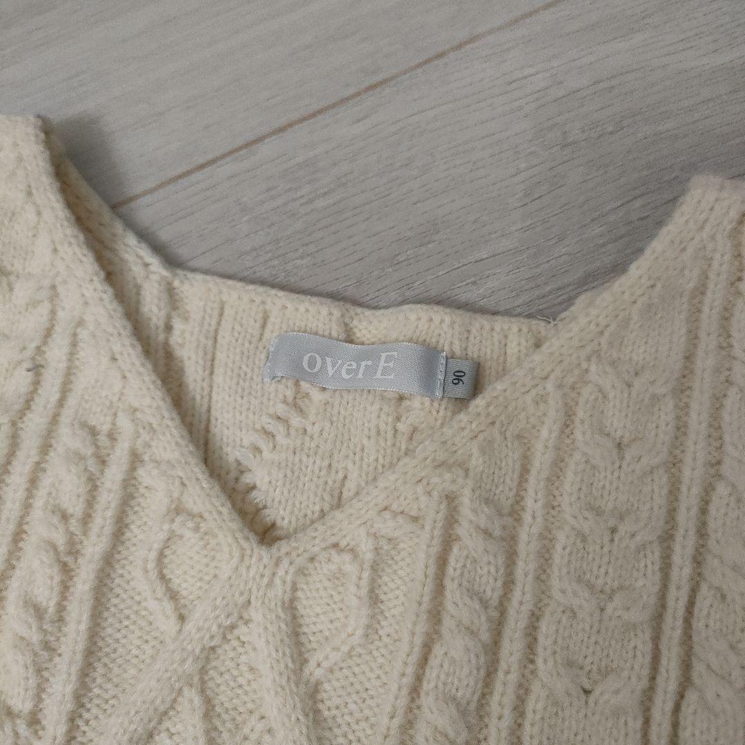 overE U90 ケーブルニットワンピース オーバーイー アイボリー