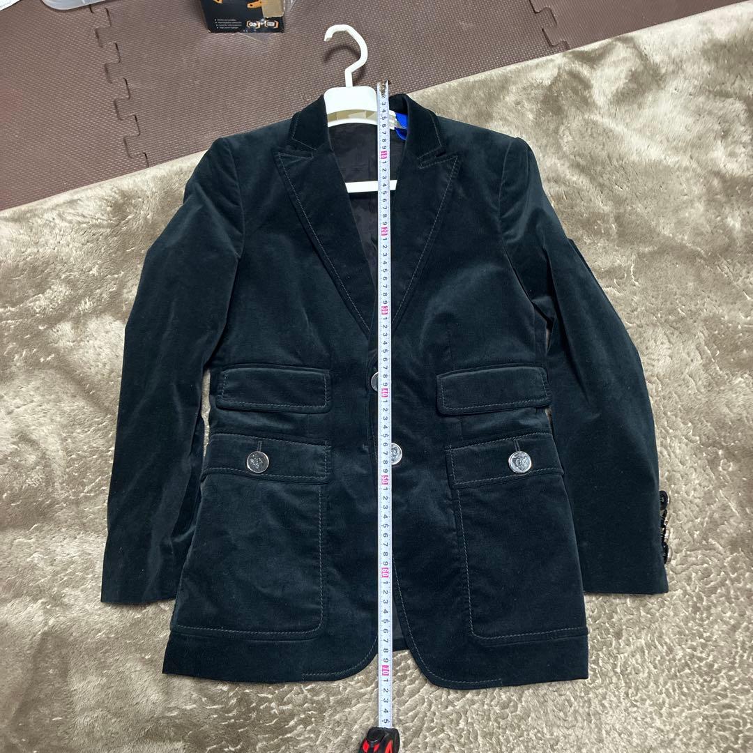 GUCCI.コットンジャケット42 ITALY ベルべット調、黒系