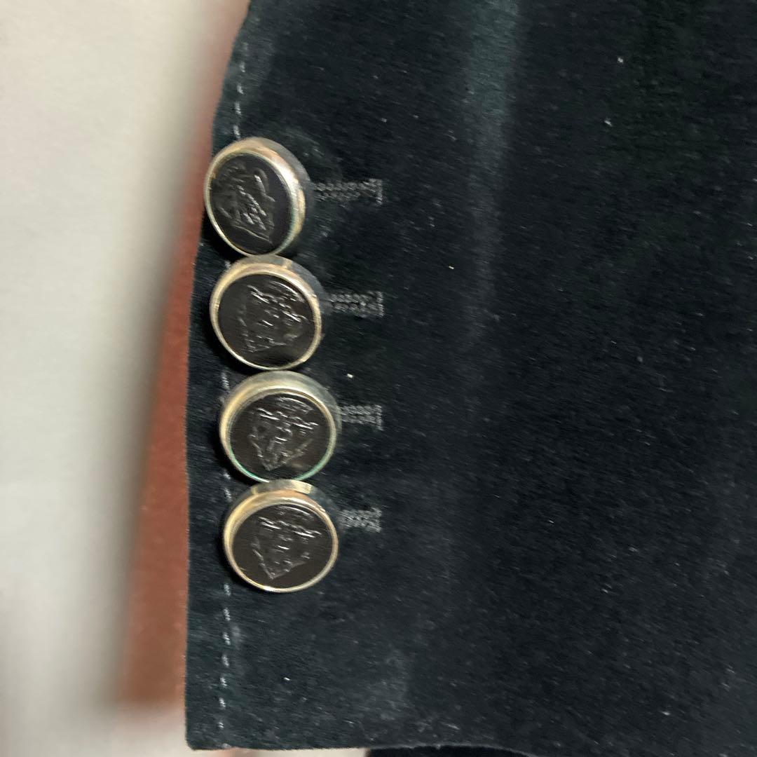 GUCCI.コットンジャケット42 ITALY ベルべット調、黒系