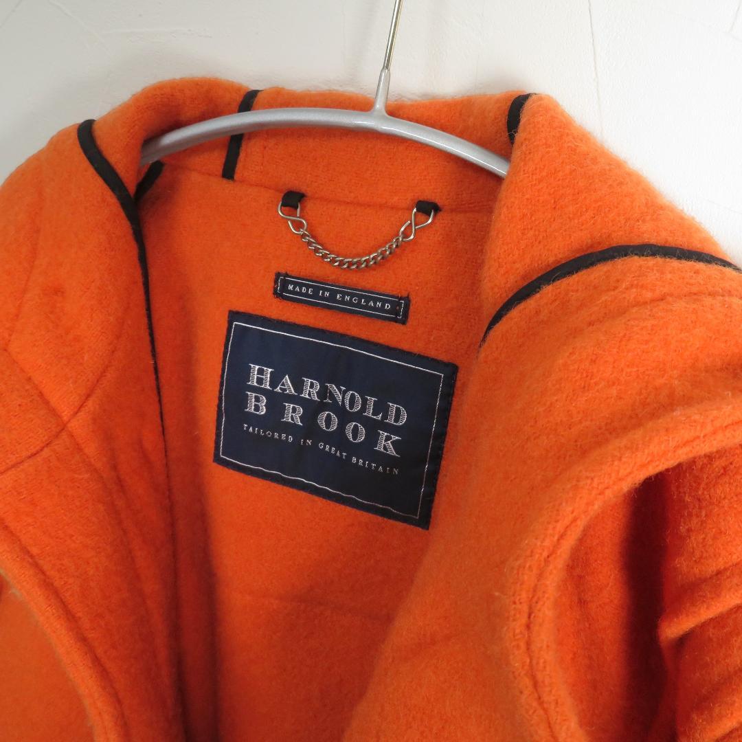 HARNOLD BROOK ダッフルコート 英国製 40 L オレンジ ウール